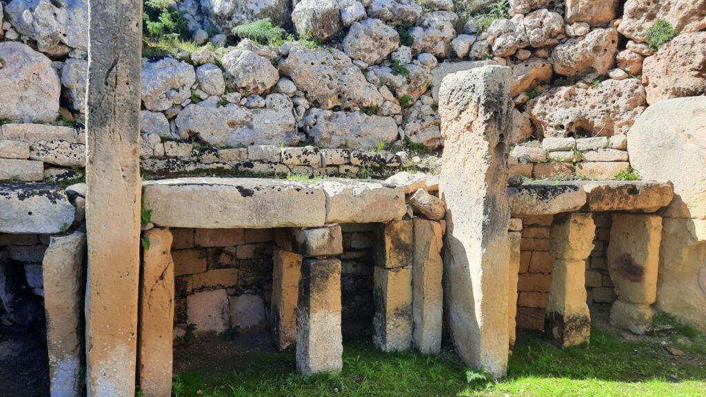 Teile des Ġgantija Tempels